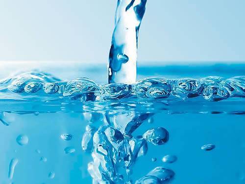 Pure water with air bubbles, this picture is used to stand for environmental industry.
