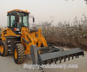 Wheel Loader with Lawn Mower